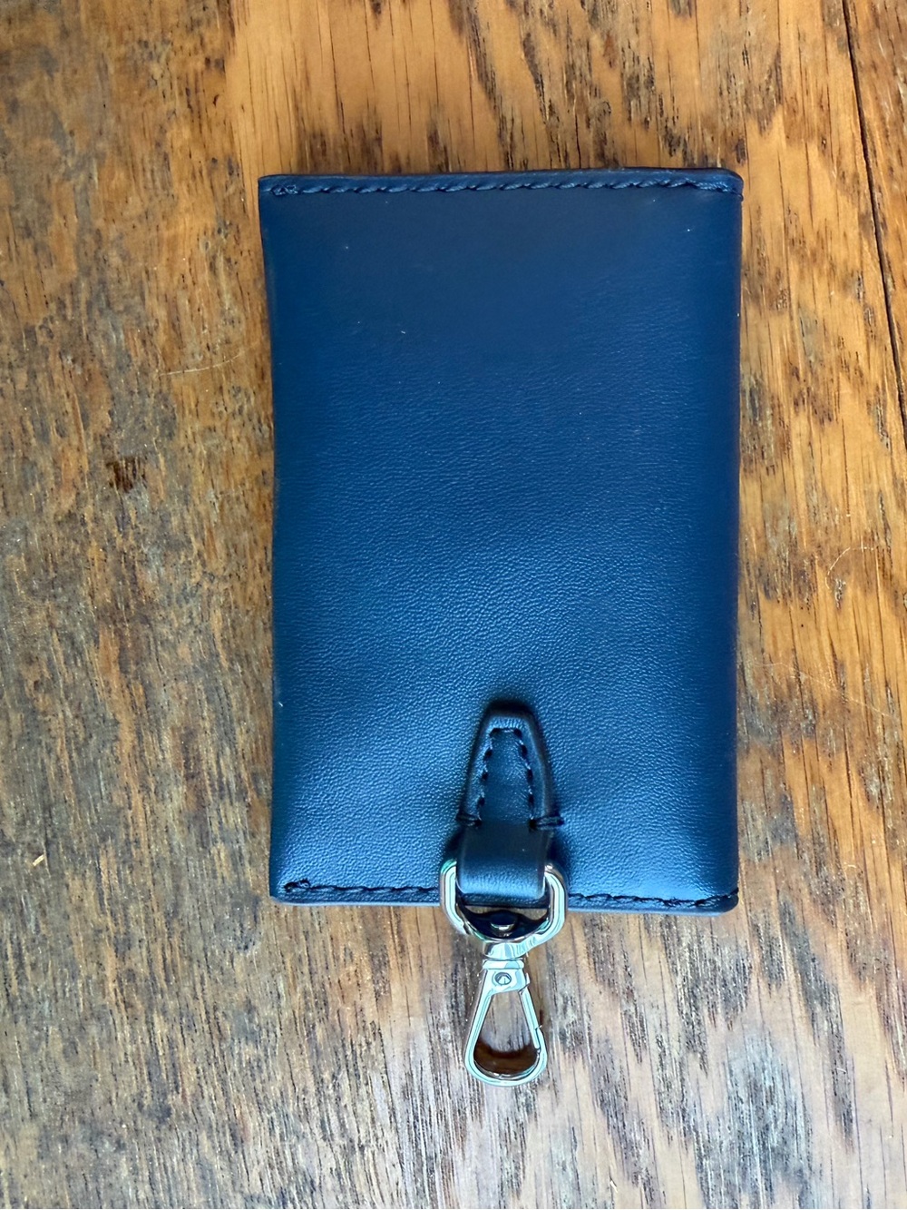 Michael Kors MK Envelope Card Wallet Key Chain Blue With Silver - Picture 2 of 5